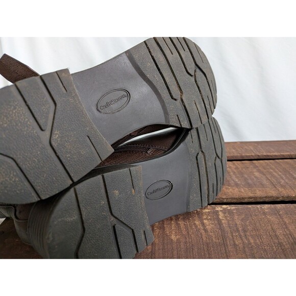 Croft and Barrow Ankle Boots Womens 10 Tower Brown Ortholite Inserts Buckles Zip - Picture 12 of 15